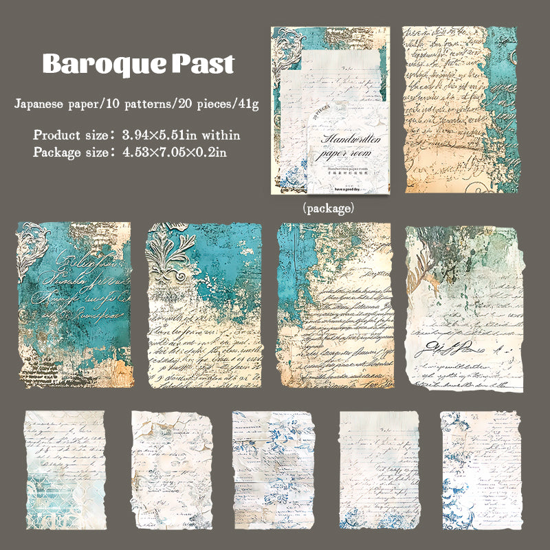 0219 Handwritten paper room Series Sticker -20Pcs each pack