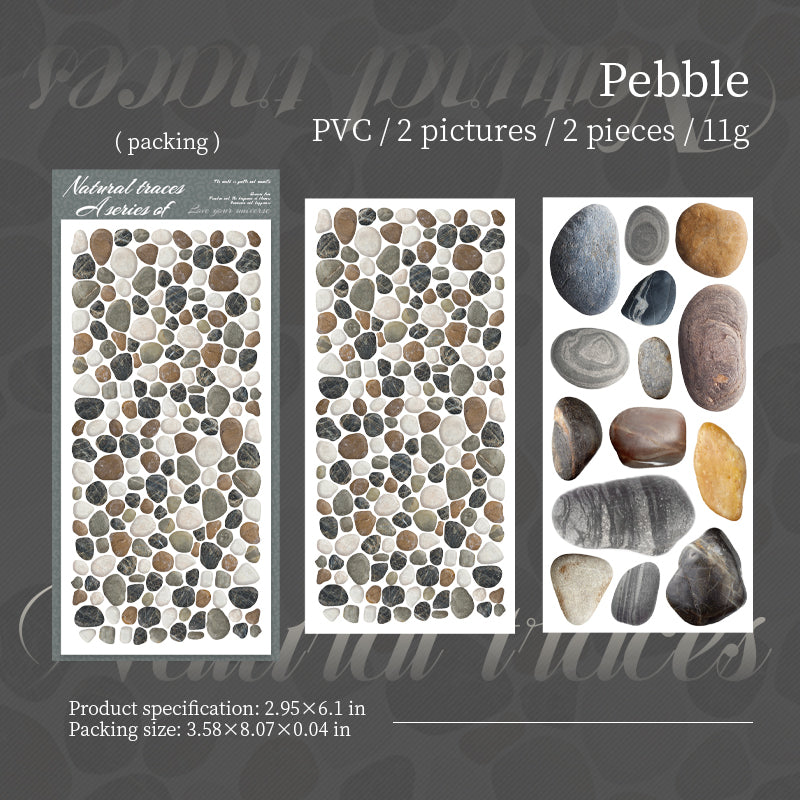 Natural traces transfer, rub on sticker-2Pcs each pack