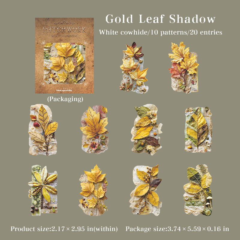 The Art of Vintage Patchwork Solid Sticker -20Pcs each pack