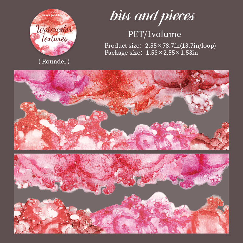 Watercolor texture PET tape -6.5CM*2M
