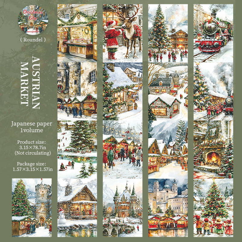 0904 The City of Christmas Washi tape -8cm*2m