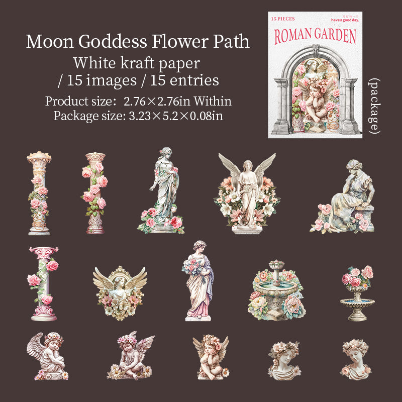 Roman Gardens Solid Sticker -15Pcs each pack