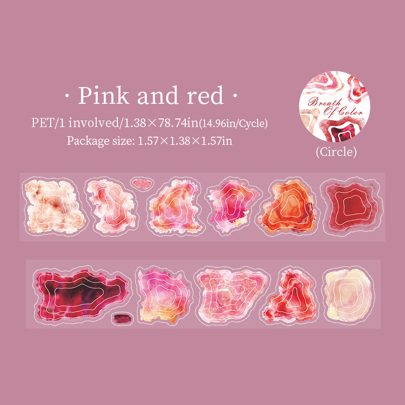 0811 Color smudge PET tape -3.5cm*2m