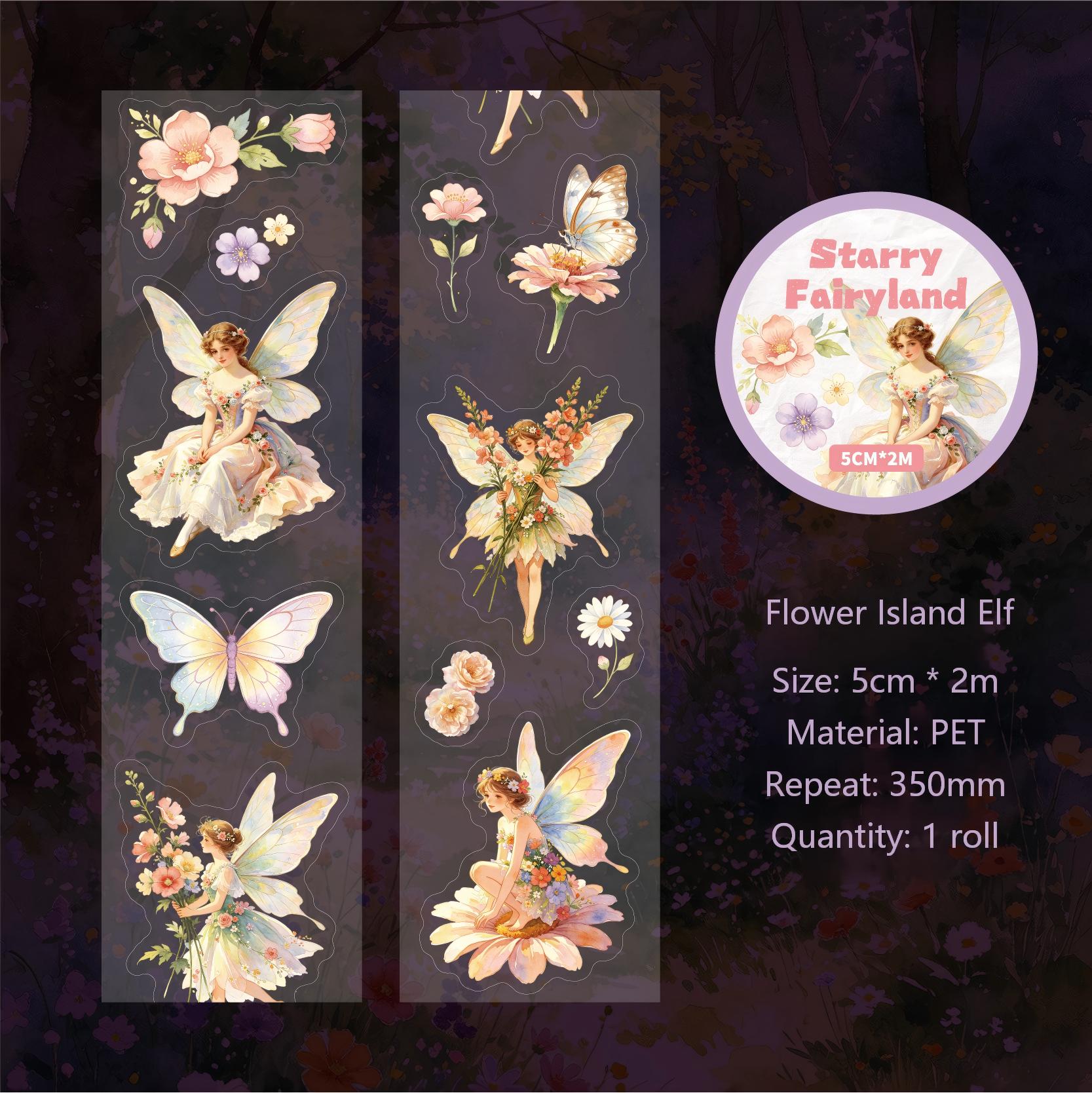 Starry Field Fairy Tale pre-cut PET Tape (5cm x 2m)