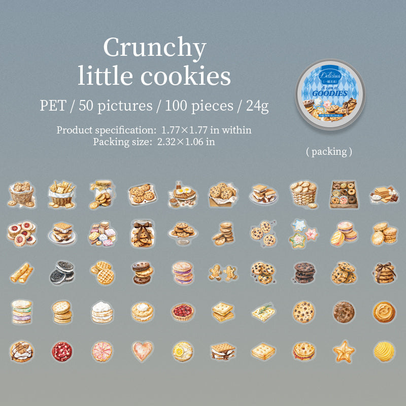 0324 A can of goodies Series Sticker -100Pcs each pack