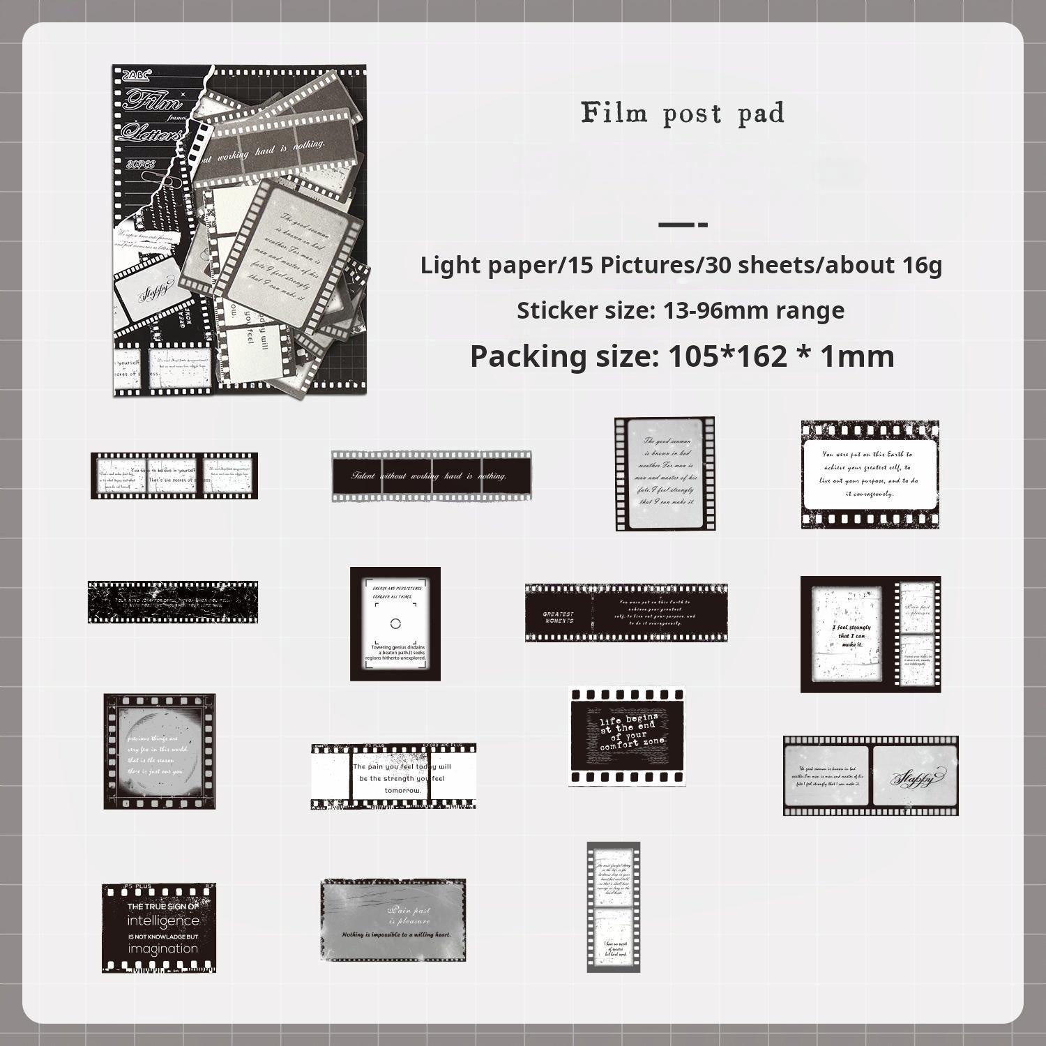 Vintage Sticker -30Pcs each pack