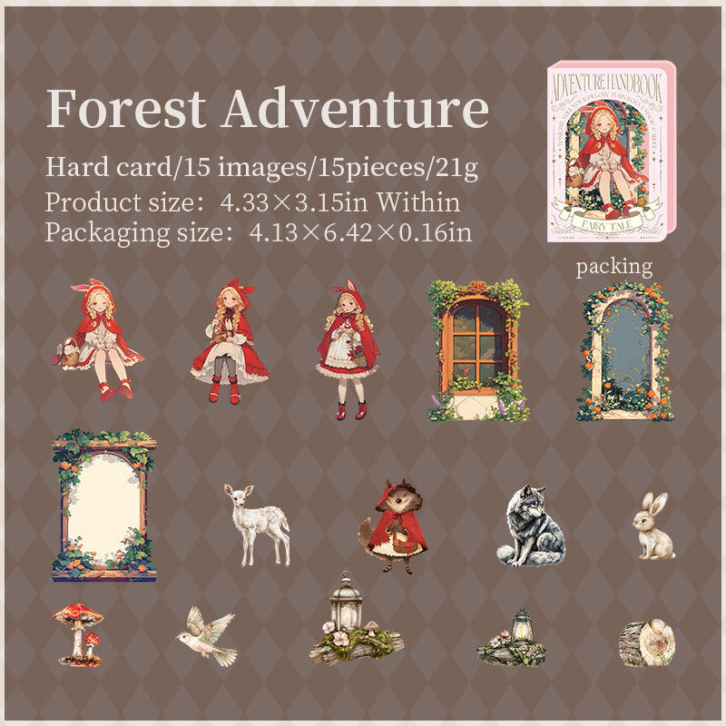 Fairy tale adventure cardstock sticker -15Pcs each pack