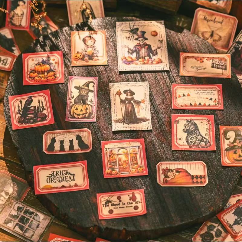Vintage Halloween solid sticker -95Pcs each pack