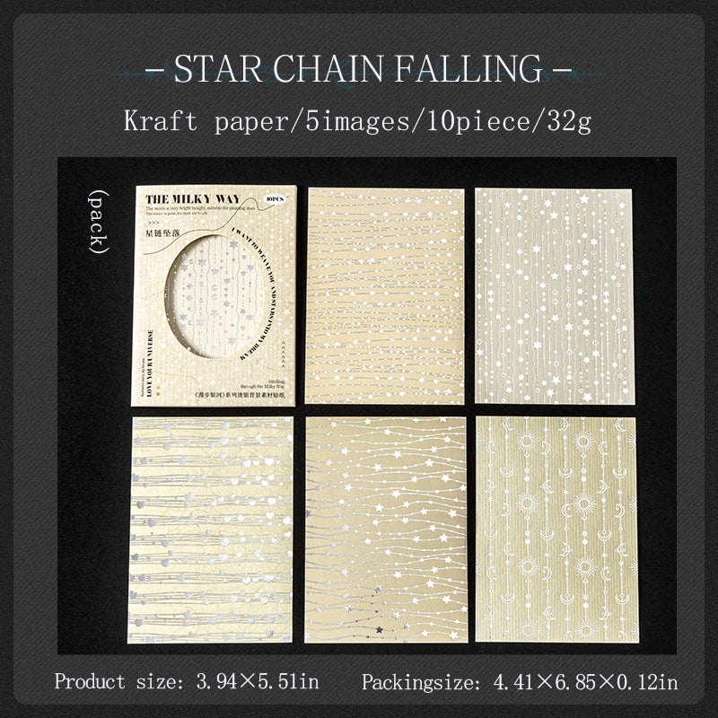0305 Strolling through the milky way Series Solid Stickers -10Pcs each pack