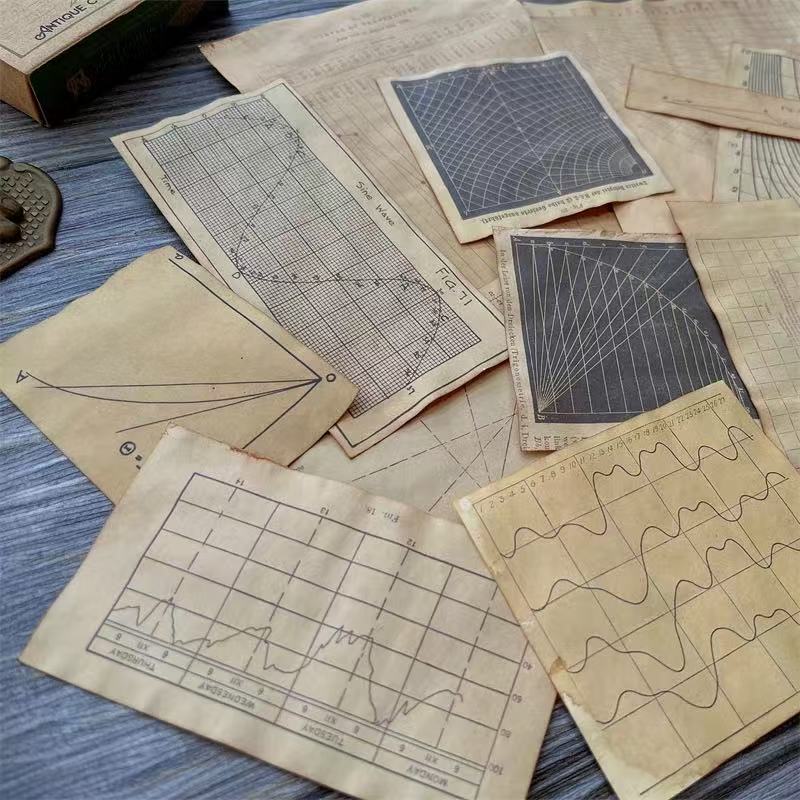 Vintage English Coordinate Table paper -15Pcs each pack