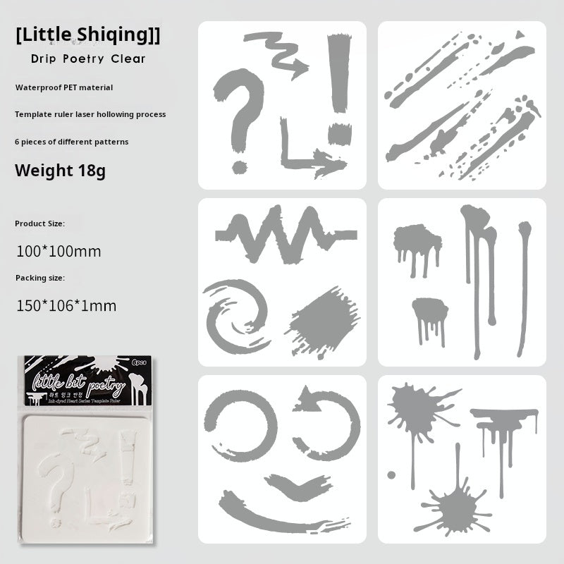 Ink stencil -6Pcs each pack