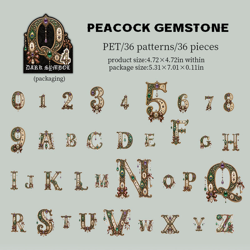 Dark Symbols Alphabet sticker – view 8