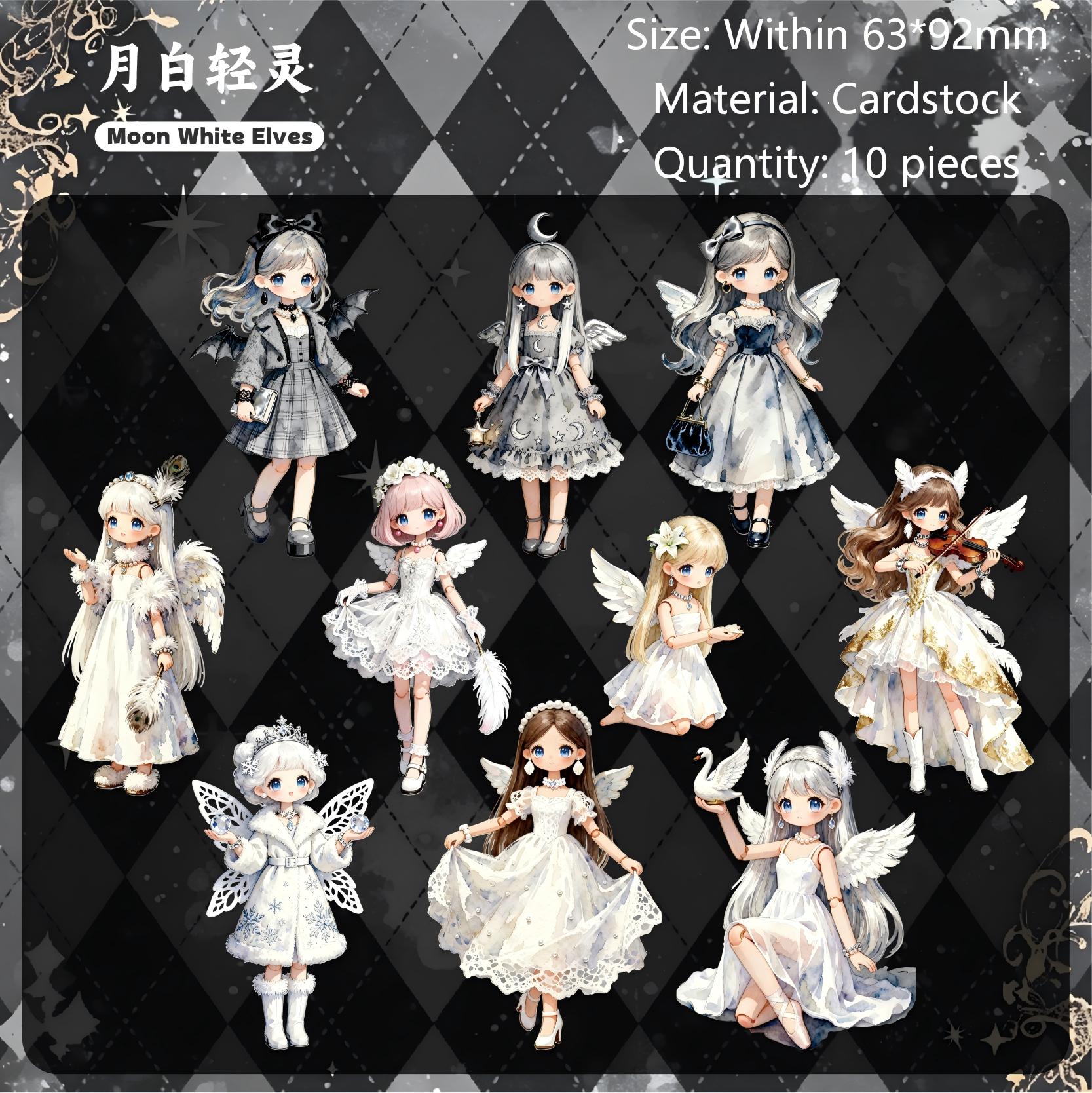 Lolita Fairy Cardstock Stickers -10Pcs each pack