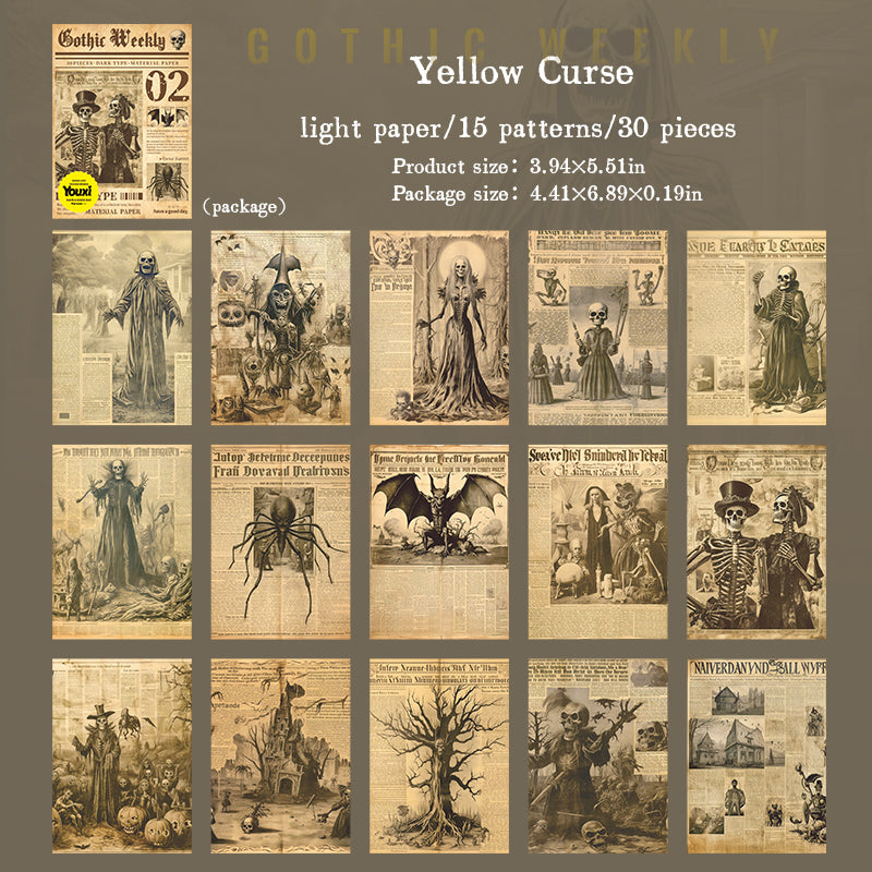 Dark Weekly paper -30Pcs each pack