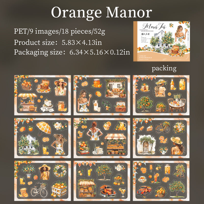 0317 Manor House Tour Series Sticker book -18Pcs each pack