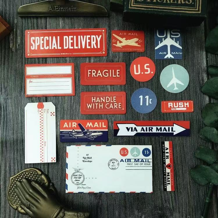 Vintage Aviation Logo Cardstock -13Pcs each pack