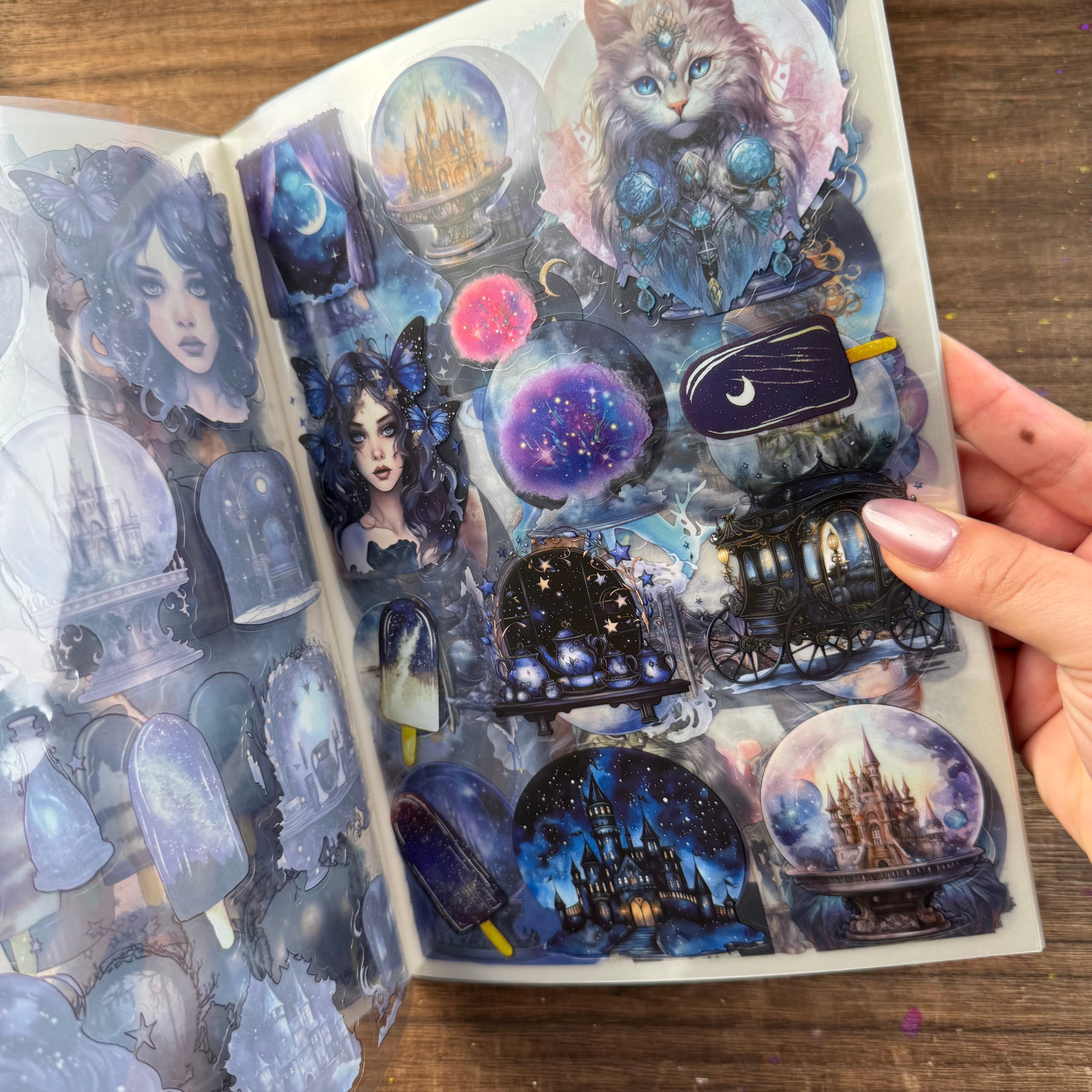 Nebula sticker book PET+washi