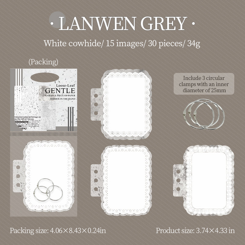 Loose-leaf handmade notebook -15Pcs each pack