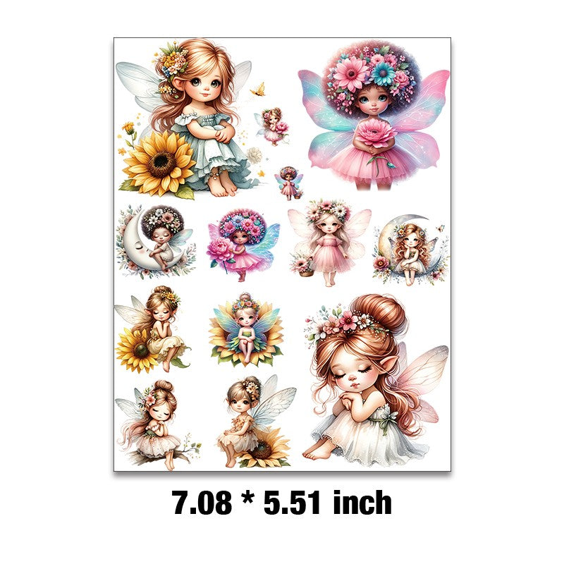 E-98- Elf Embossed sticker 1 Pcs