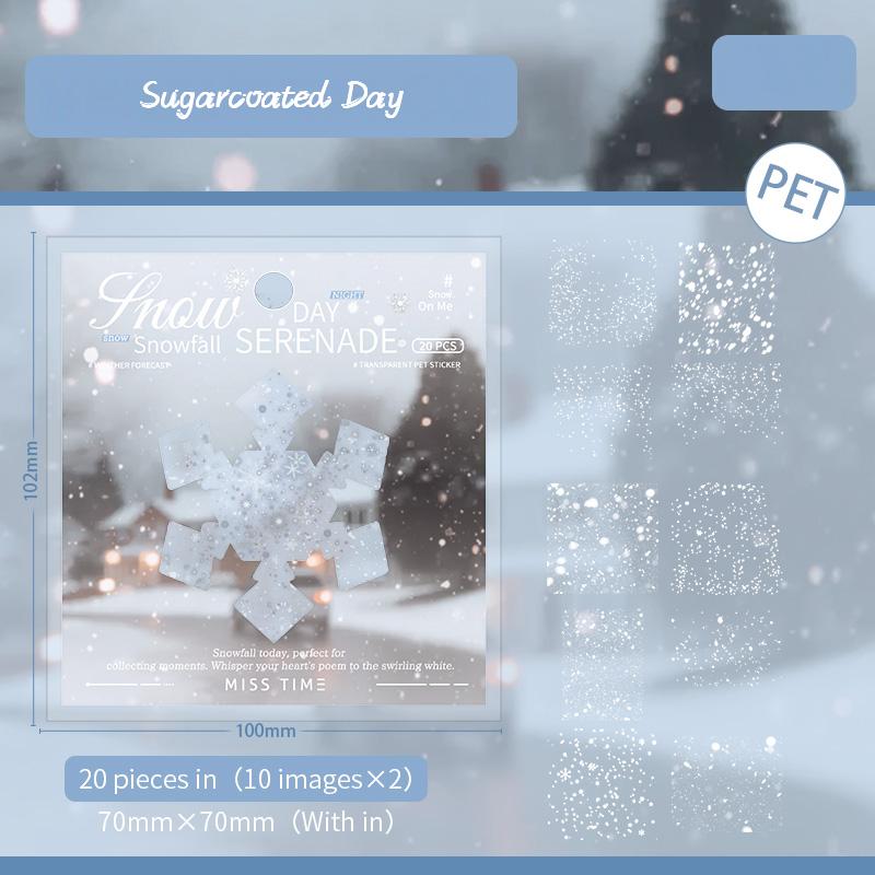 There is snow today PET sticker -20Pcs each pack