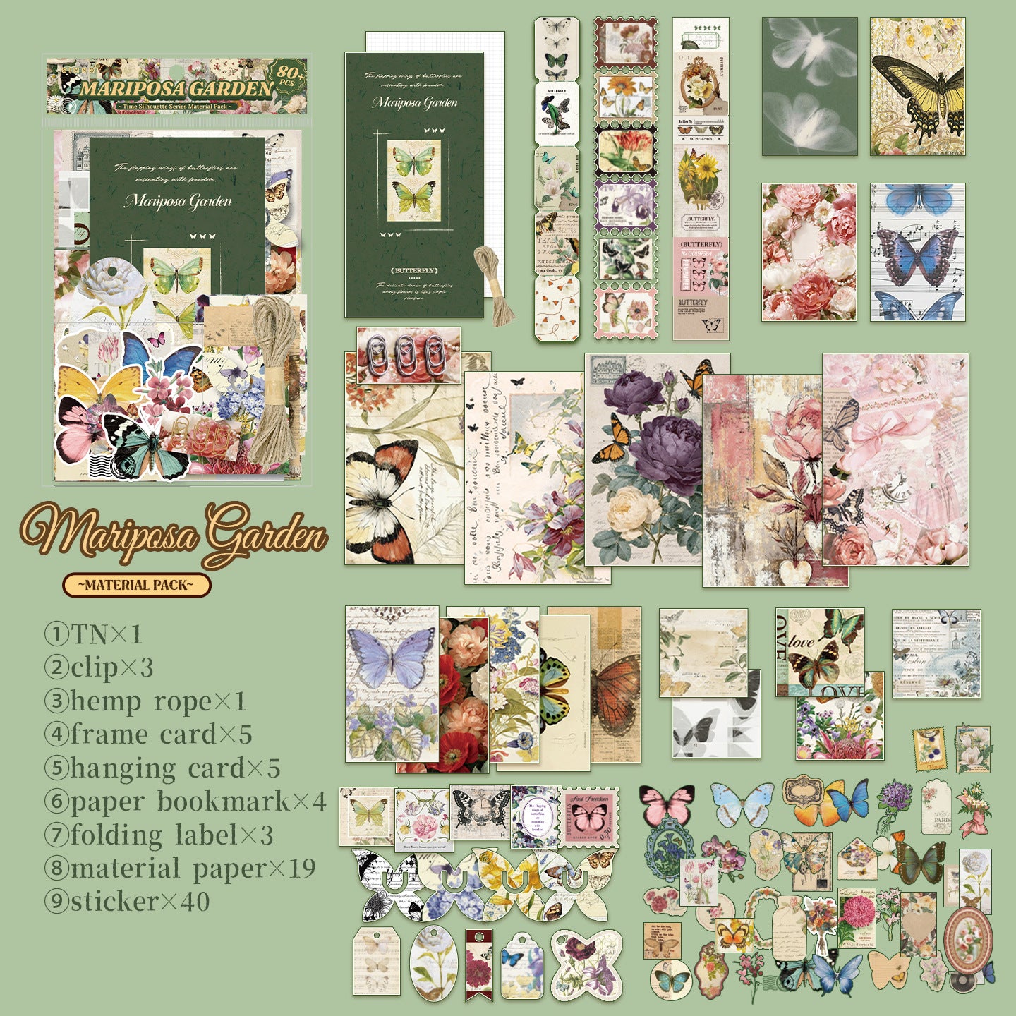 Time Silhouette Vintage Mix Pack -80Pcs each pack