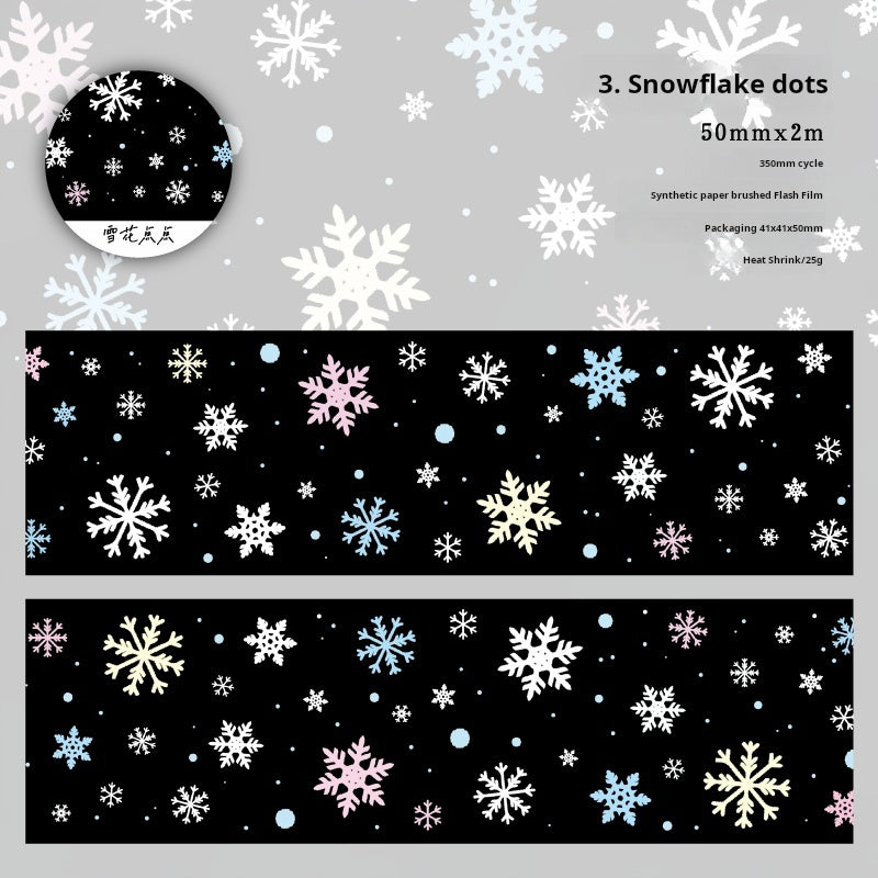 0215 Silver Glitter Series PET tape -5CM*2M