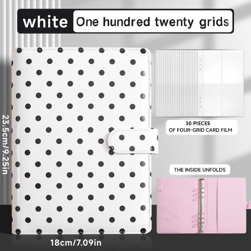 A5 Polka dot ATC card organizer + 30 card inserts
