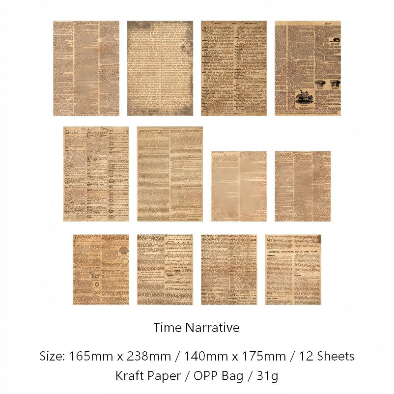 Old Dream Hours Paper -12Pcs each pack
