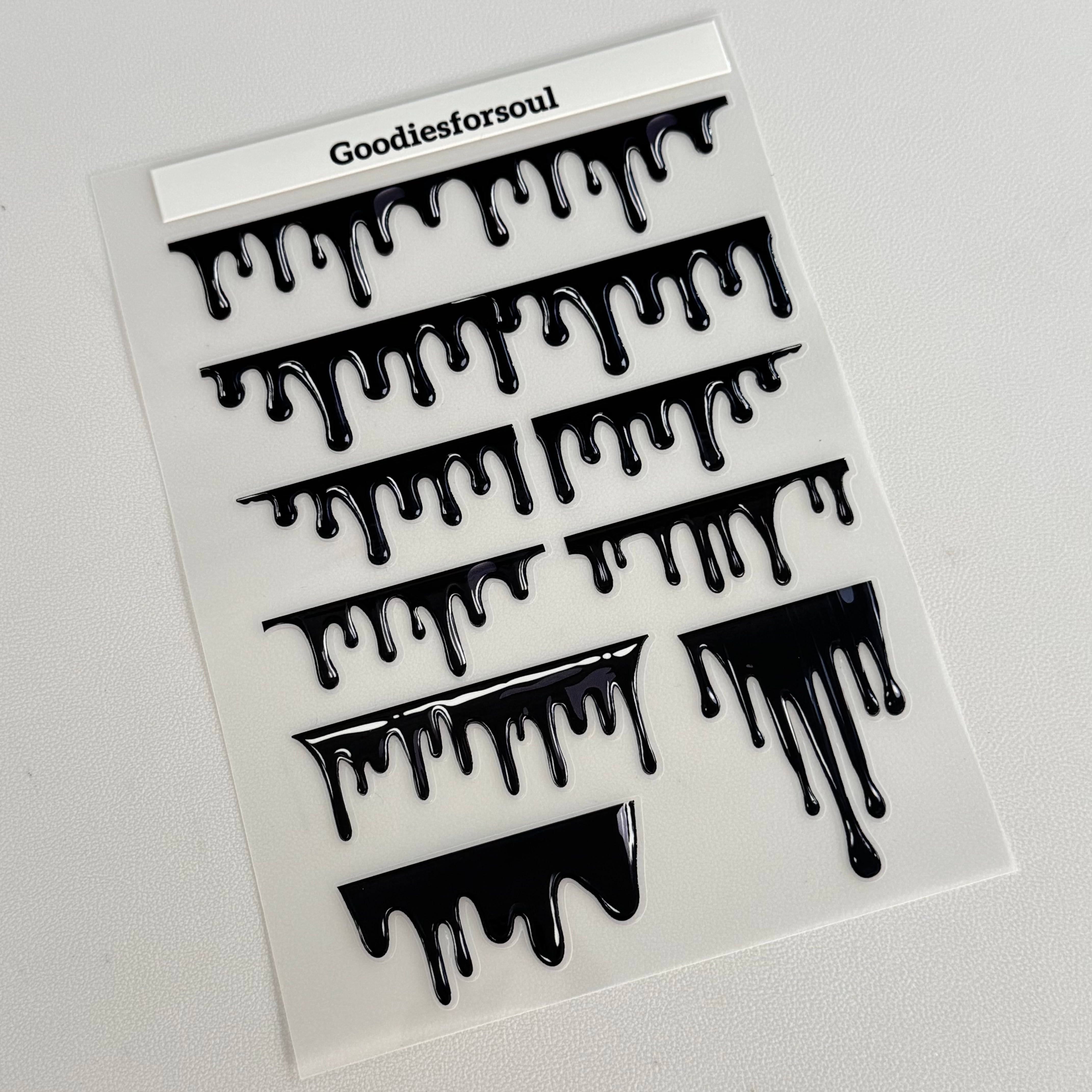 3D dripping sticker 15.5*21 Cm -1Pcs each pack