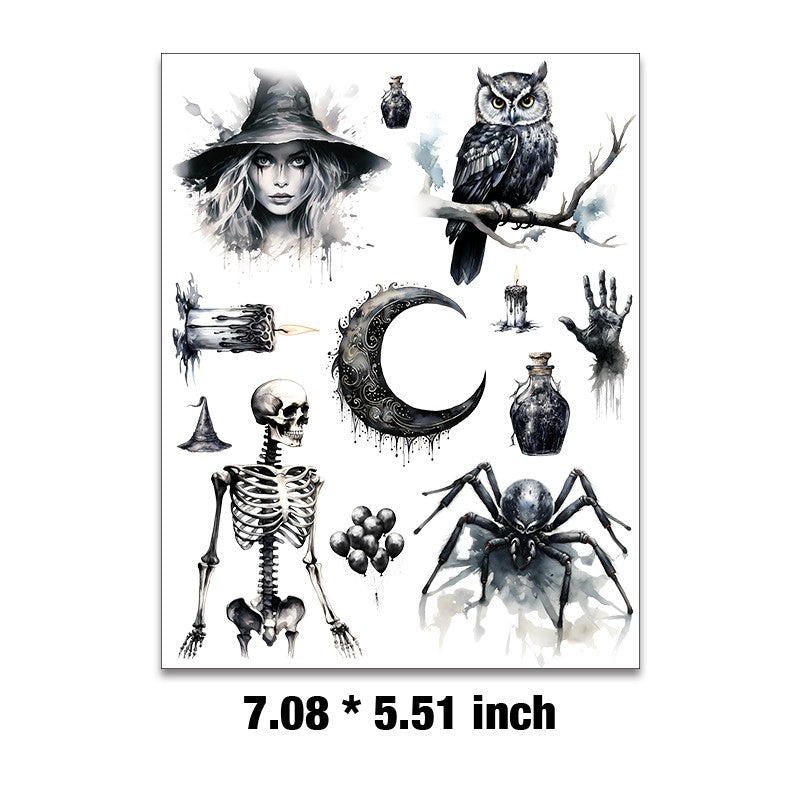 E-8- Dark magic collection Embossed sticker 1 Pcs