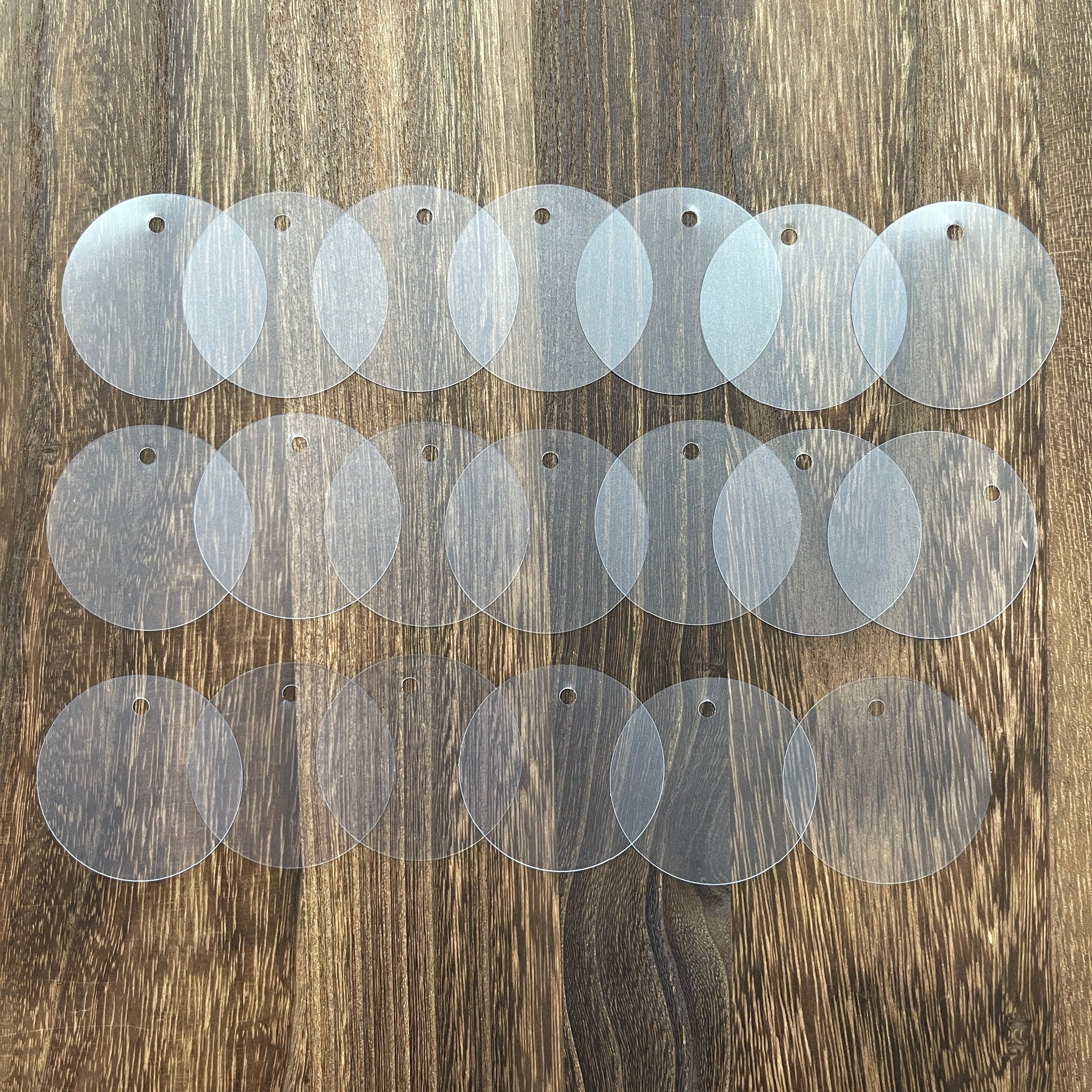 Round plastic tag Width 5 cm 1 pack 20pcs