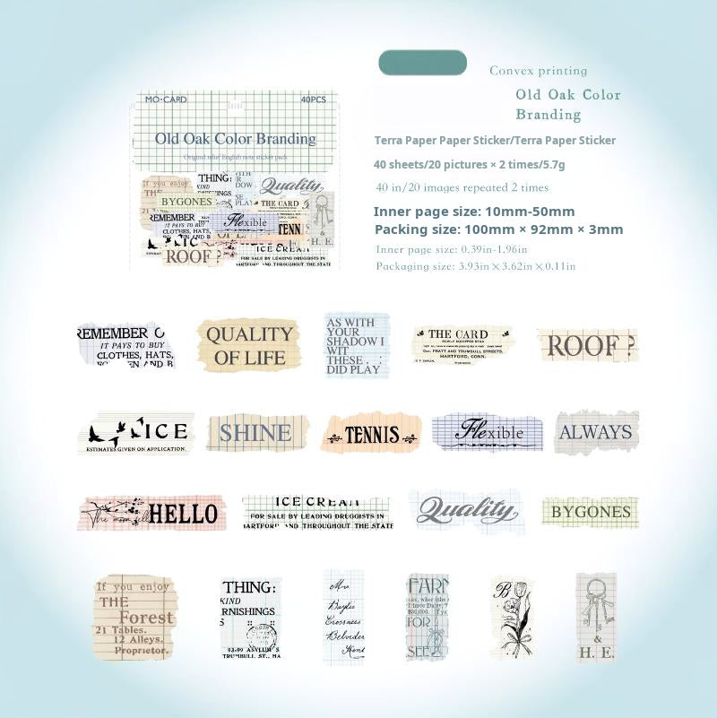 Small note sticker -40Pcs each pack