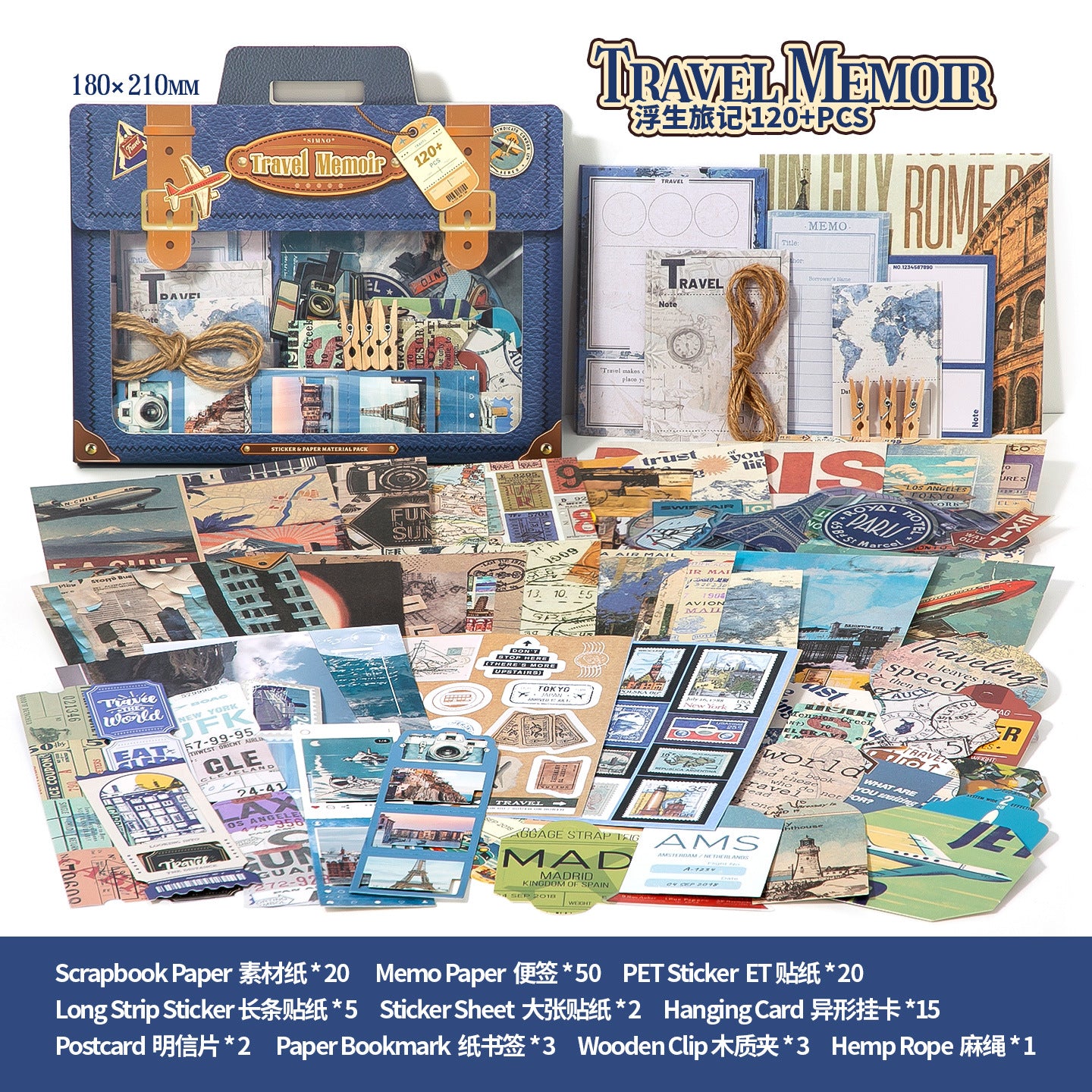 Vintage Portable Diary Mixed pack -120Pcs each pack