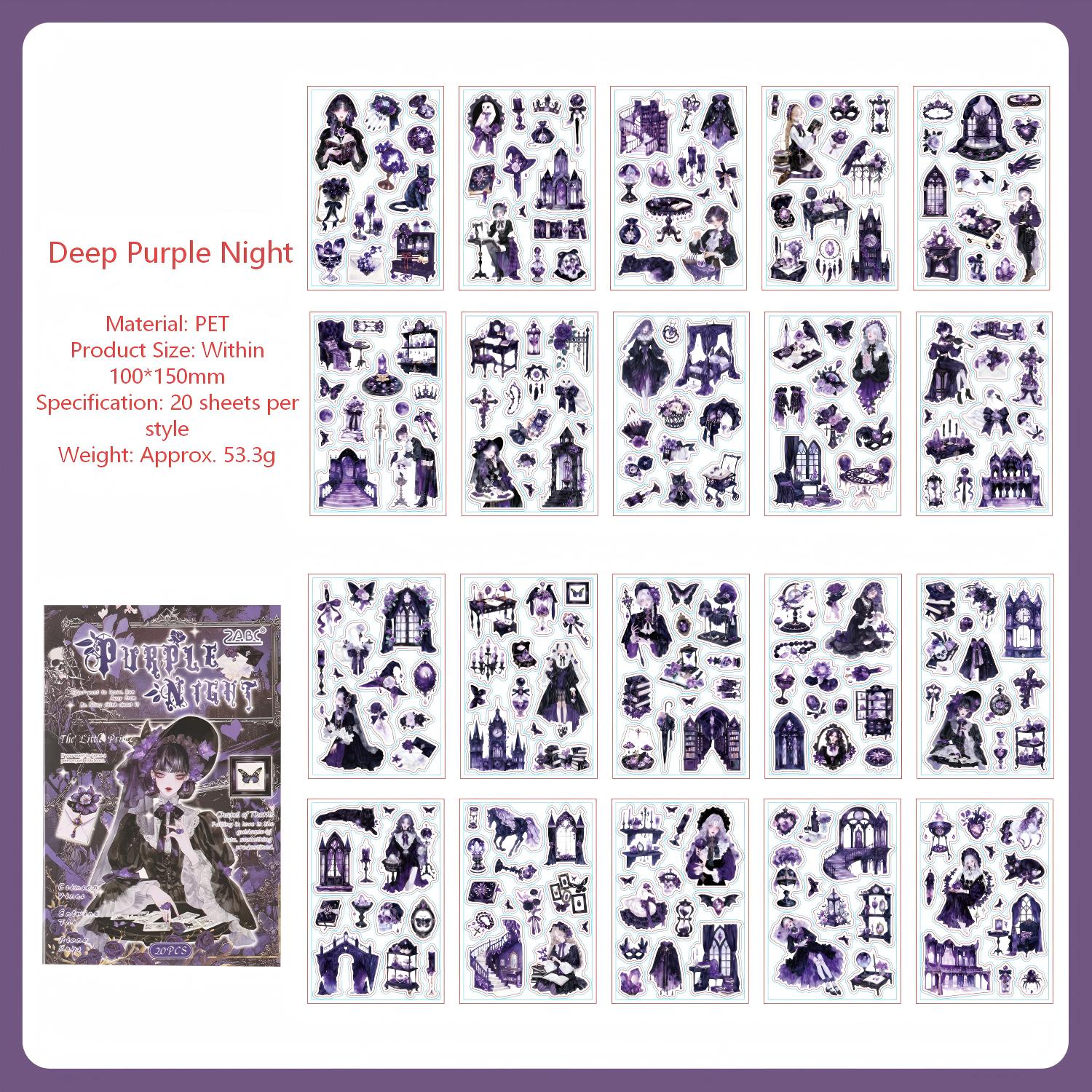 Thorn Chapel PET Pre-cut Sticker Book -20Pcs each pack