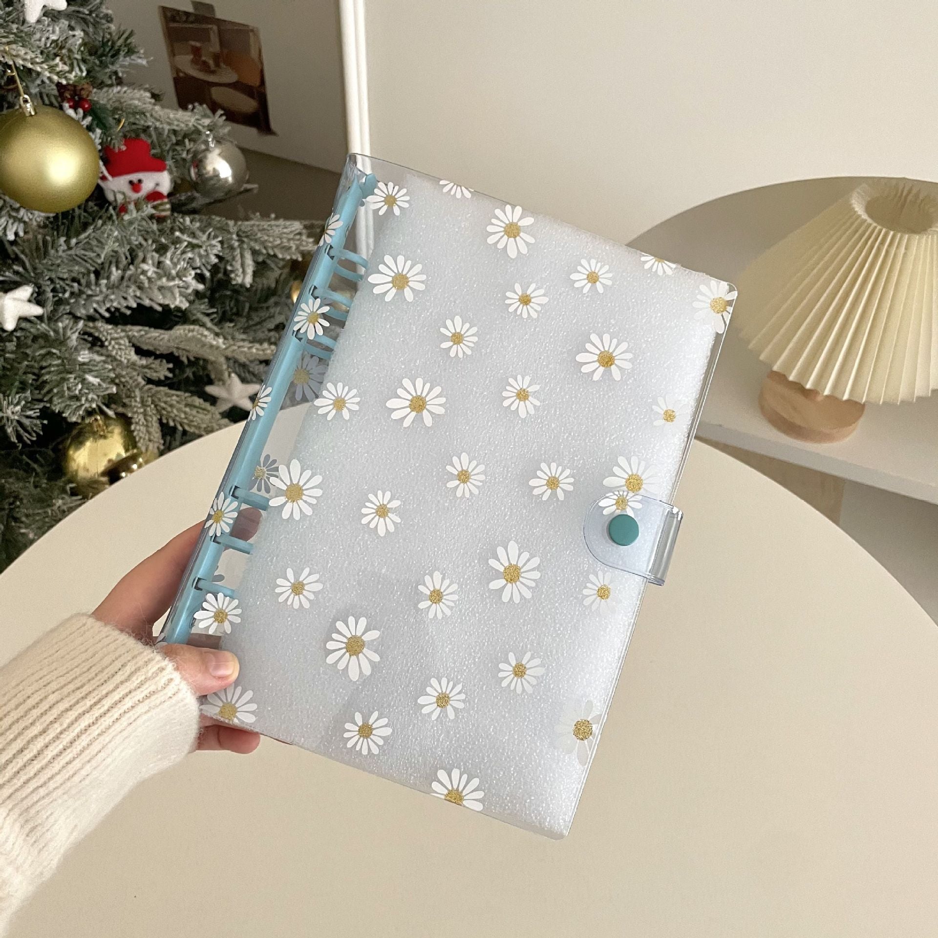 A5 Daisy clear binder with button *not contain insert pages