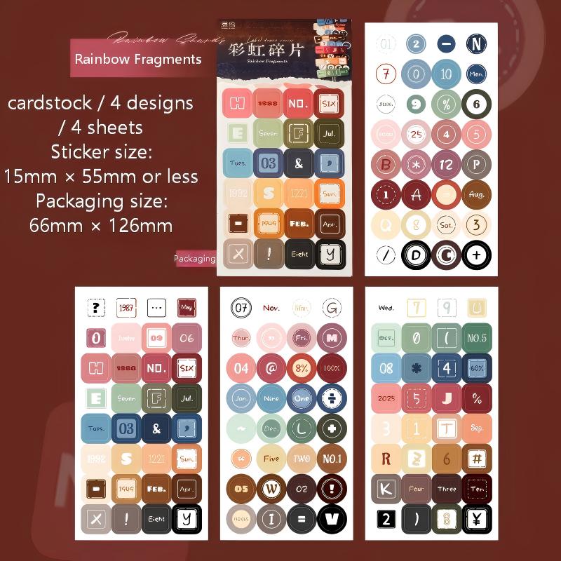Label cardstock Sticker -4pcs each pack
