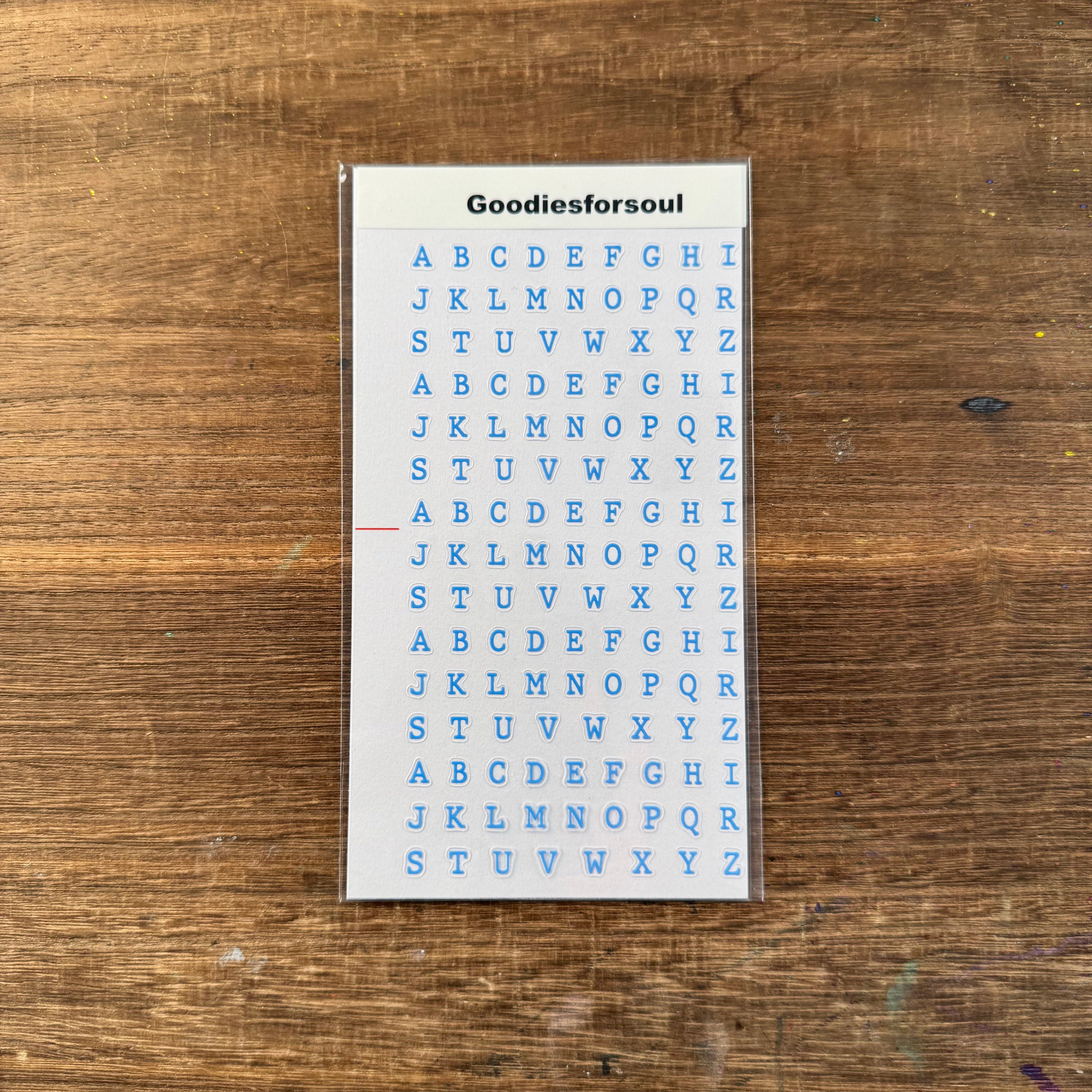 Flat Letter stickers *can be stored in A6 binder