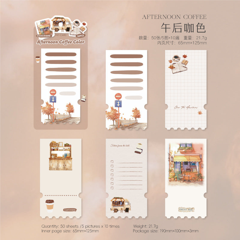 0325 Tea Break Series Paper -50Pcs each pack