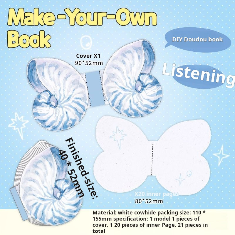 Fruits and shells Notepad Solid paper -21Pcs each pack