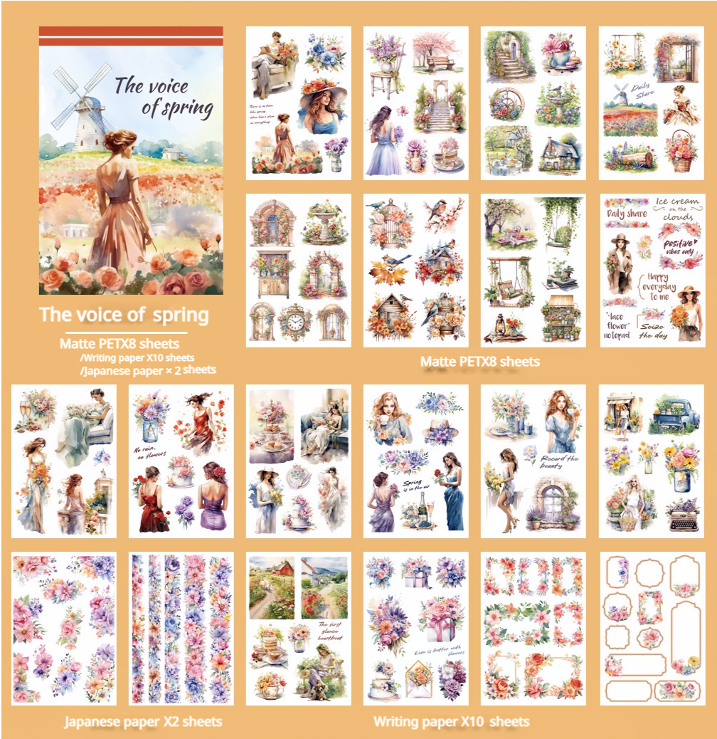 S-536- The voice of spring Sticker Book -20Pcs each pack