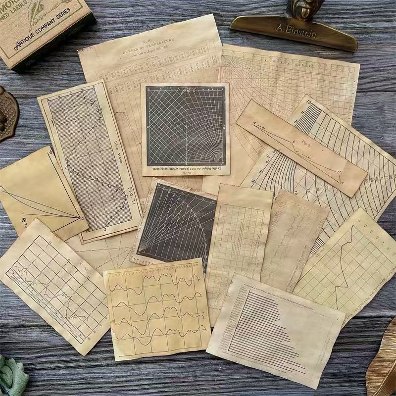 Vintage English Coordinate Table paper -15Pcs each pack