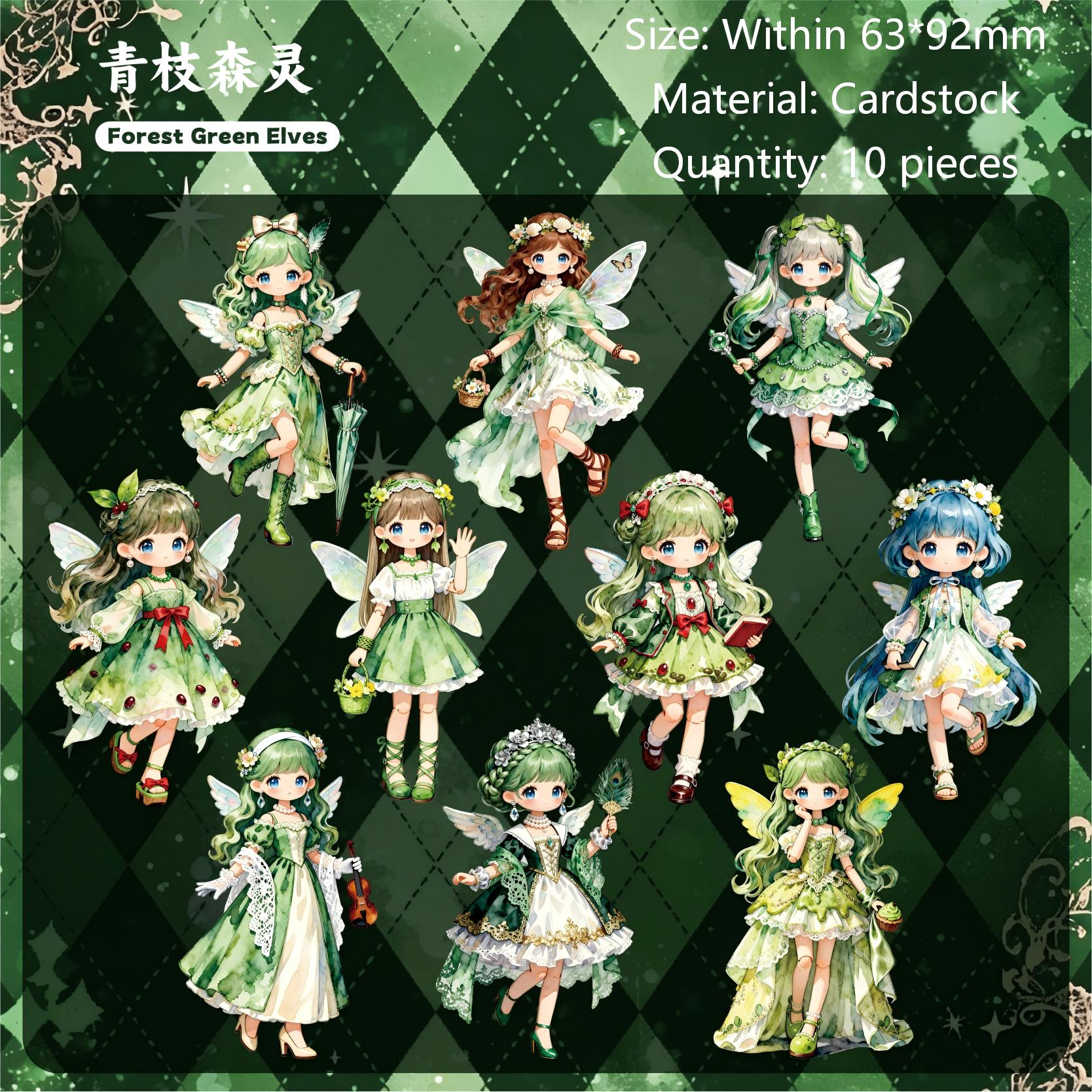 Lolita Fairy Cardstock Stickers -10Pcs each pack