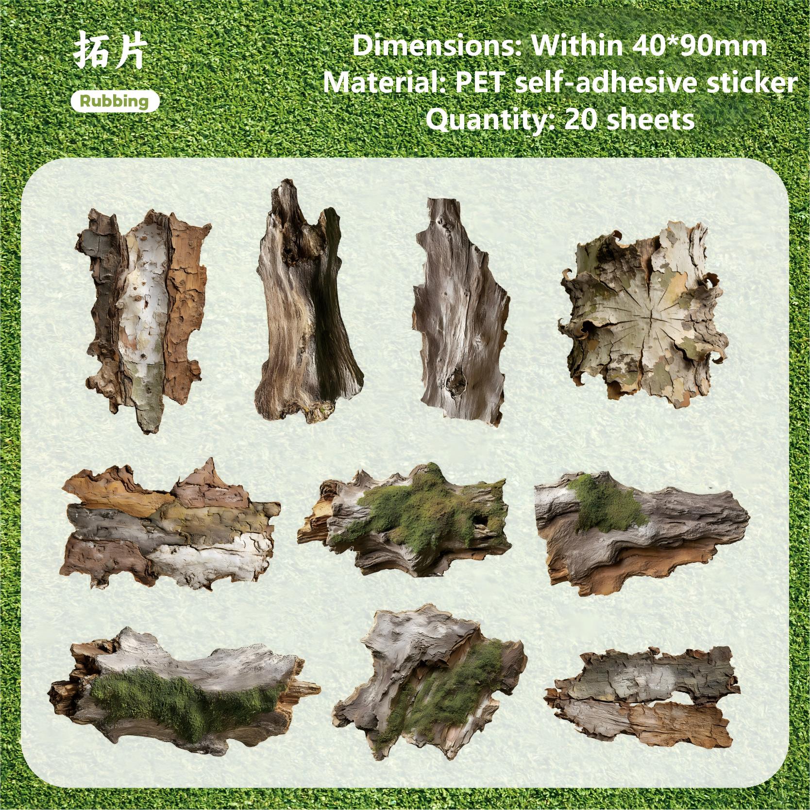 Moss PET sticker -20Pcs each pack