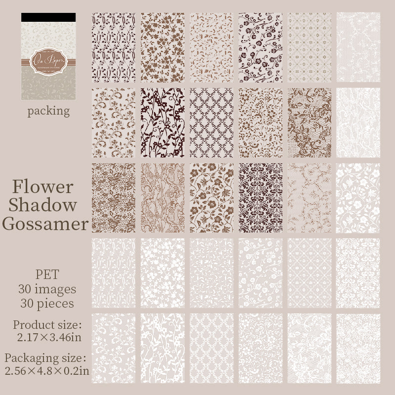 Texture PET Sticker book -30Pcs each pack