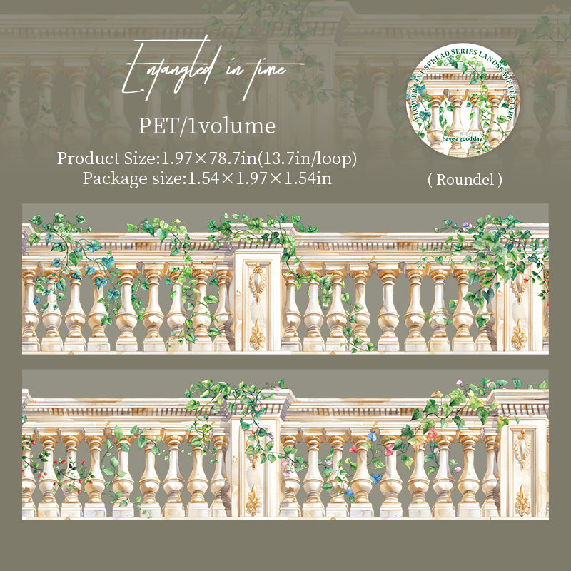 1014 Flower vine spreading PET tape -5cm*2m