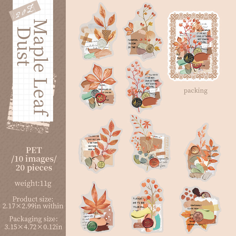 0227 Floral Chapters Series Sticker -20Pcs each pack
