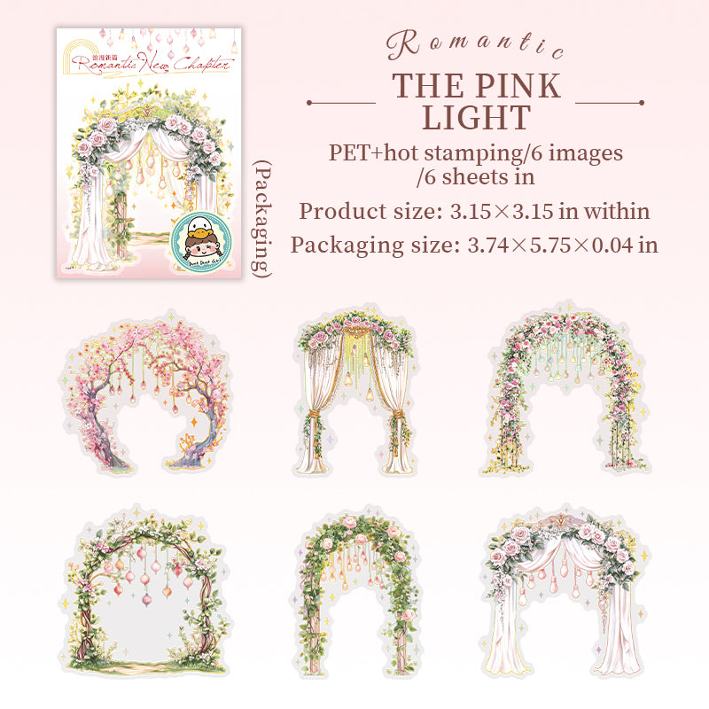 Flower arch PET Sticker -6Pcs each pack