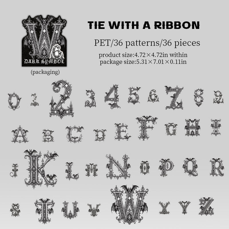 Dark Symbols Alphabet sticker – view 9