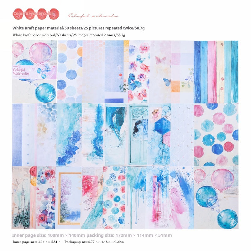 0725 Painting ink paper -50Pcs each pack
