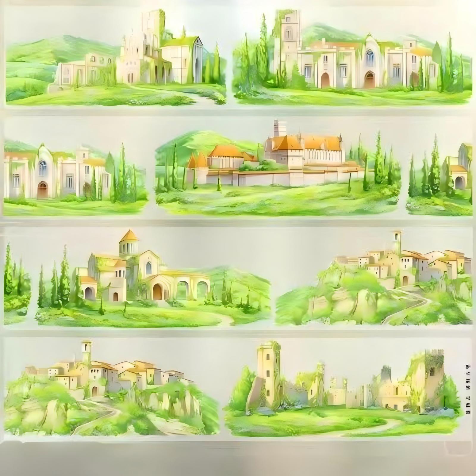 Countryside Ancient Castle PET Tape (7 x 100 cm) 1 loop